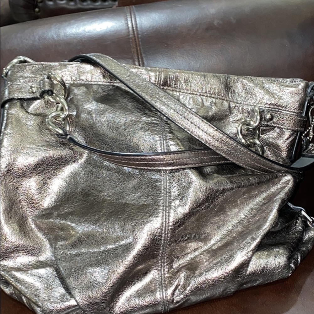 Coach pewter bag